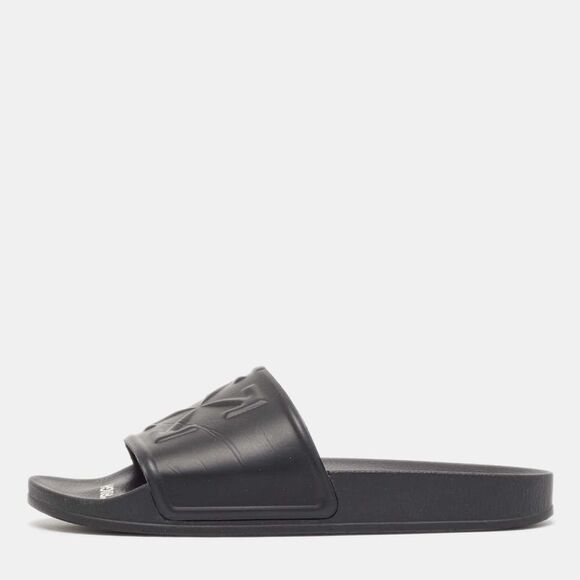 Off-White Shoes - Off-White Black Rubber Arrow Pool Slides Size 41